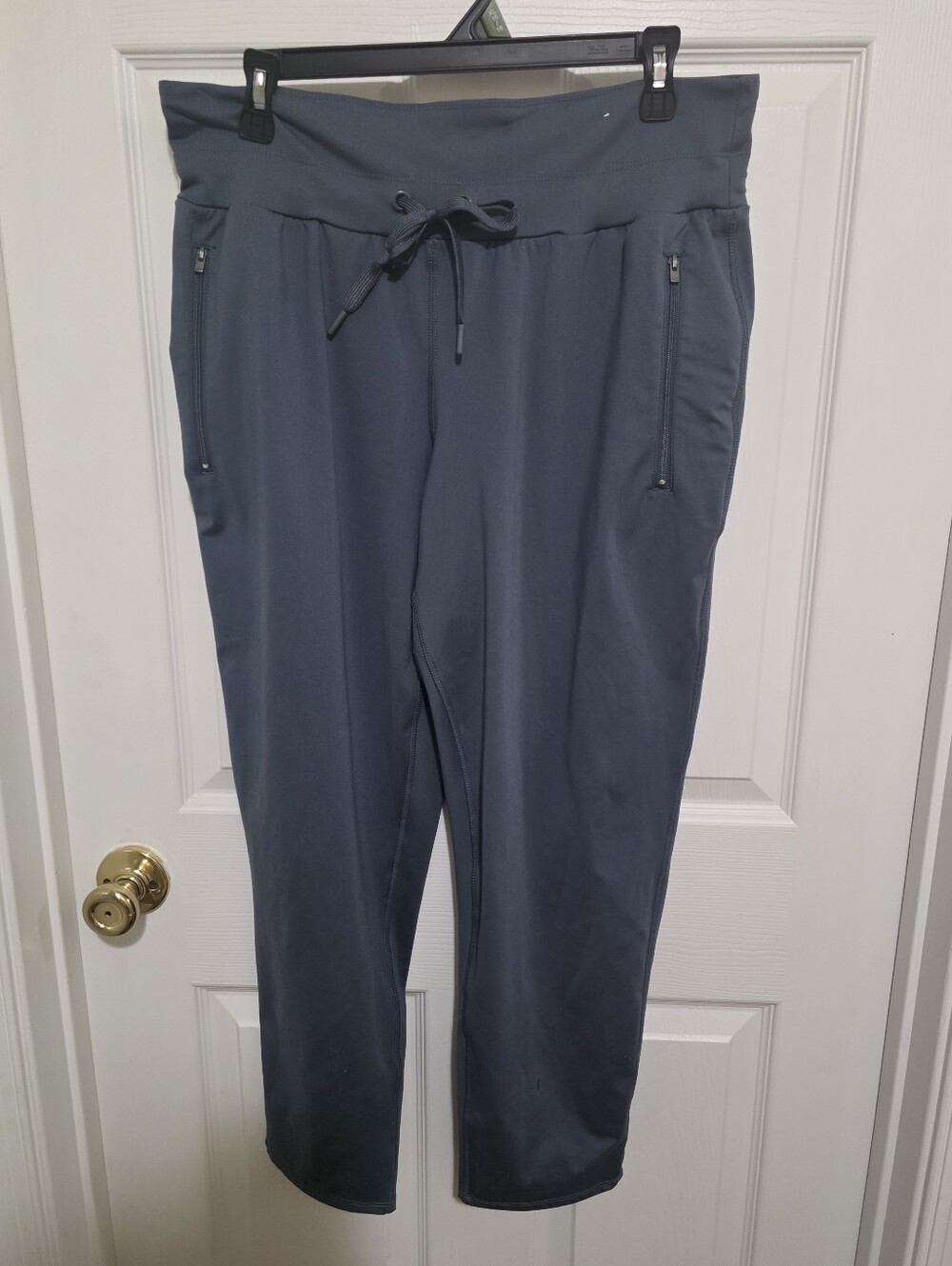 Maurices Slate-Blue Drawstring Zip-Pocket Joggers LG
